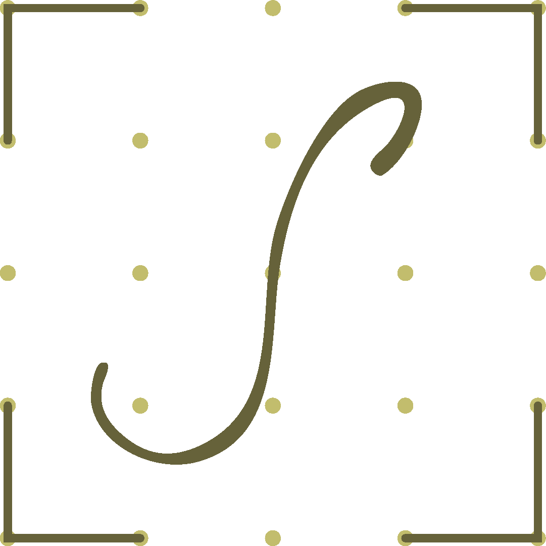 Monogramme vert fonce